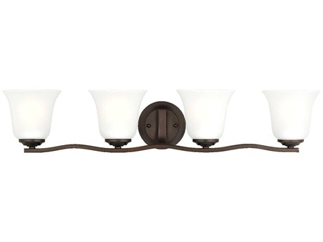 Generation Lighting Emmons 4-Light Bronze Glass Vanity Light