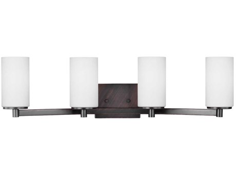 Generation Lighting Hettinger 4-Light Bronze Glass Vanity Light
