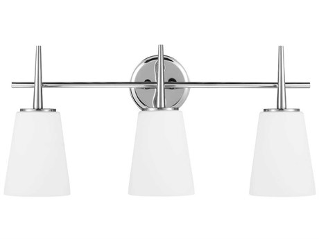 Generation Lighting Driscoll 3-Light Chrome Glass Vanity Light