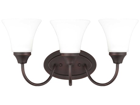 Generation Lighting Holman 3-Light Bronze Glass Vanity Light