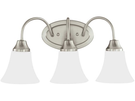 Generation Lighting Holman 3-Light Brushed Nickel Glass Vanity Light