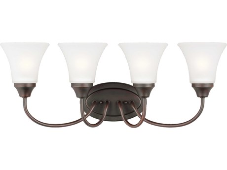 Generation Lighting Holman 4-Light Bronze Glass Vanity Light