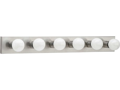 Generation Lighting Center Stage 6-Light Brushed Stainless Steel Vanity Light