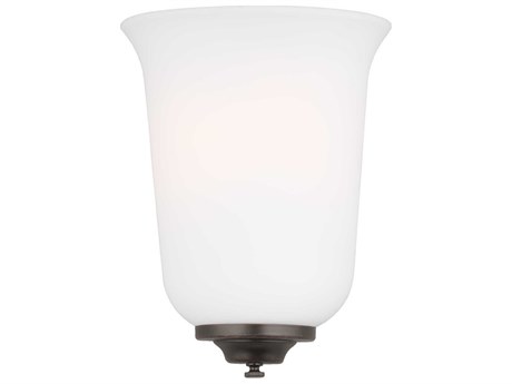 Generation Lighting Nearu 1-Light Bronze Glass Wall Sconce