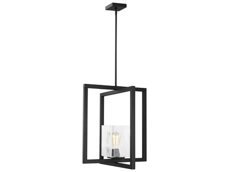 Generation Lighting Mitte 1-Light Midnight Black Glass Pendant