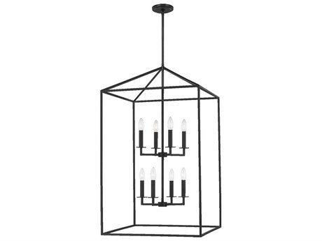 Generation Lighting Perryton 8-Light Midnight Black Pendant