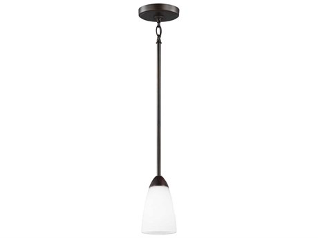 Generation Lighting Seville 1-Light Bronze Glass Bell Mini Pendant