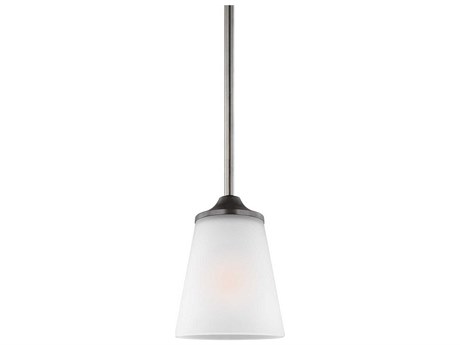 Generation Lighting Hanford 1-Light Bronze Glass Bell Mini Pendant