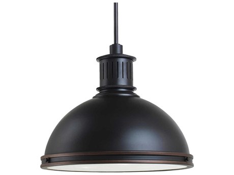 Generation Lighting Pratt Street 3-Light Autumn Bronze Glass Dome Pendant