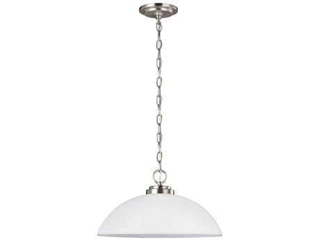 Generation Lighting Oslo 1-Light Brushed Nickel Glass Dome Pendant