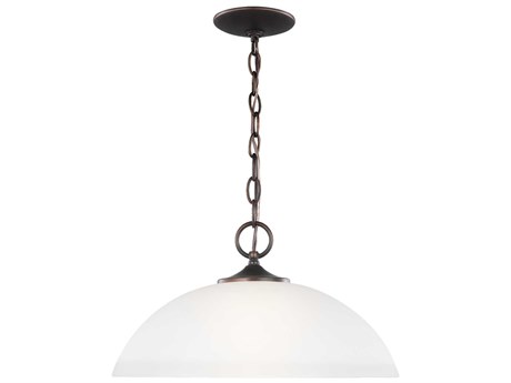 Generation Lighting Geary 1-Light Bronze Glass Dome Pendant