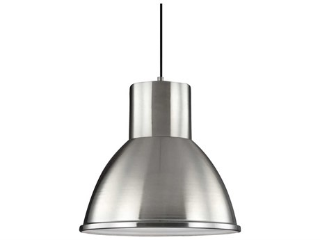 Generation Lighting Division Street 1-Light Brushed Nickel Dome Pendant