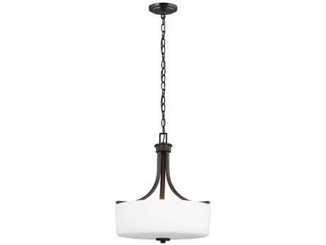 Generation Lighting Canfield 3-Light Bronze Glass Chandelier
