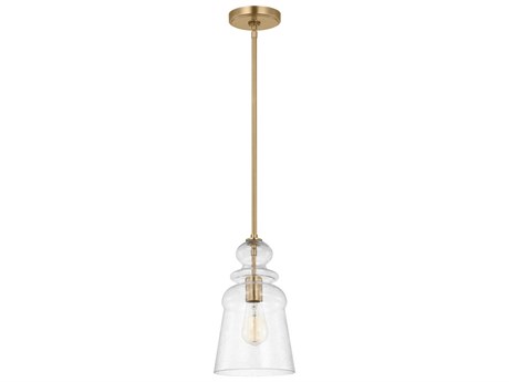 Generation Lighting Kea 1-Light Satin Brass Bell Mini Pendant
