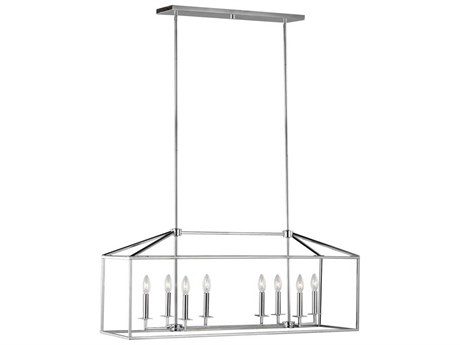 Generation Lighting Perryton 8-Light Chrome Linear Island Pendant