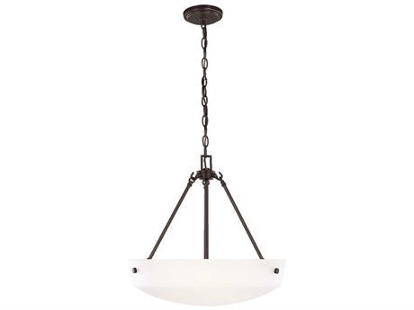 Generation Lighting Kerrville 3-Light Bronze Glass Bowl Pendant