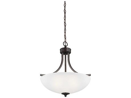 Generation Lighting Geary 3-Light Bronze Glass Bowl Pendant
