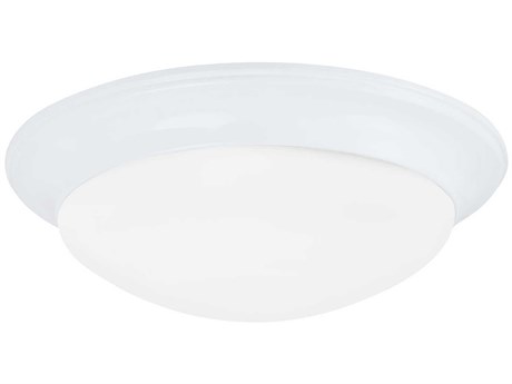Generation Lighting Nash 2-Light White Glass Bowl Flush Mount