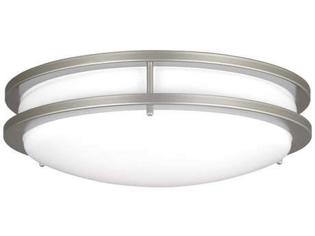 Generation Lighting Mahone 1-Light Painted Brushed Nickel LED Flush Mount