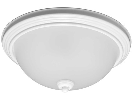Generation Lighting Geary 3-Light White Glass Bowl Flush Mount