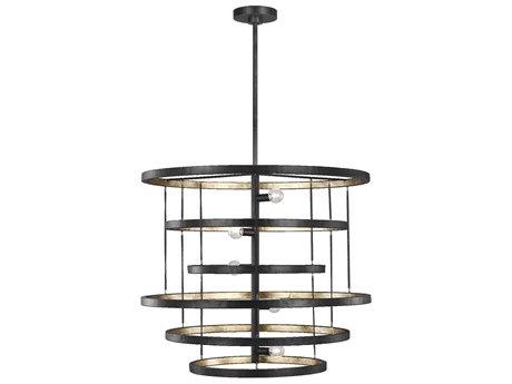 Generation Lighting Celeste 5-Light Aged Iron Black Candelabra Chandelier