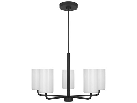 Generation Lighting Rhett 5-Light Midnight Black Cylinder Chandelier