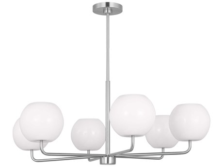 Generation Lighting Rory 6-Light Brushed Steel Globe Chandelier