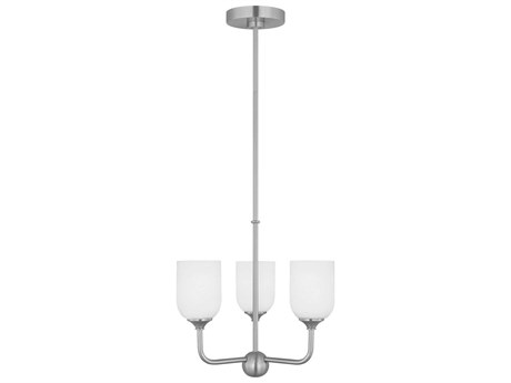 Generation Lighting Emile 3-Light Brushed Steel Chandelier