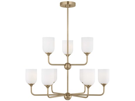 Generation Lighting Emile 9-Light Satin Bronze Tiered Chandelier