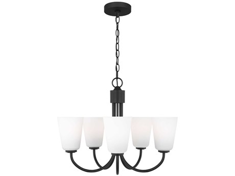 Generation Lighting Miles 5-Light Midnight Black Bell Chandelier