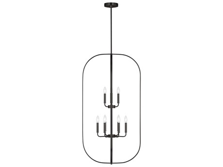 Generation Lighting Loretto 9-Light Midnight Black Chandelier