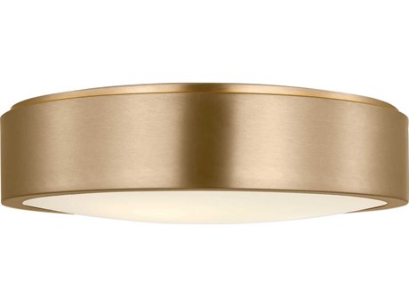 Generation Lighting Albee 2-Light Satin Brass Round Flush Mount