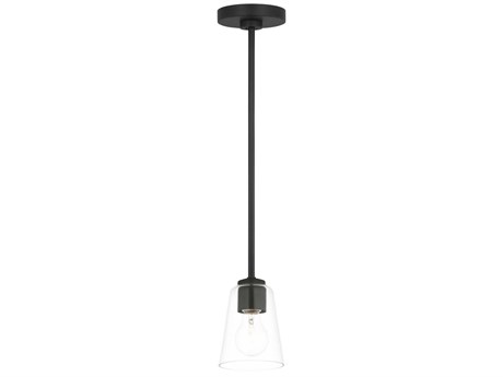 Generation Lighting Miles 1-Light Midnight Black Bell Mini Pendant