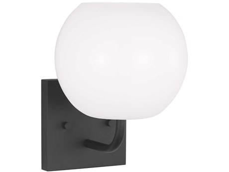 Generation Lighting Rory 1-Light Midnight Black Wall Sconce
