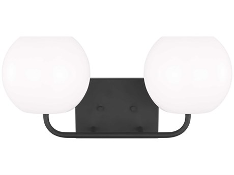 Generation Lighting Rory 2-Light Midnight Black Vanity Light