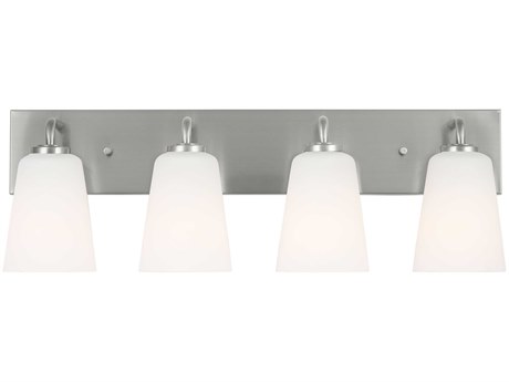 Generation Lighting Miles 4-Light Brushed Nickel Brass Vanity Light