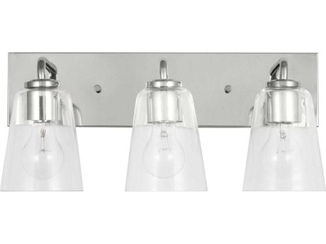 Generation Lighting Miles 3-Light Chrome Vanity Light
