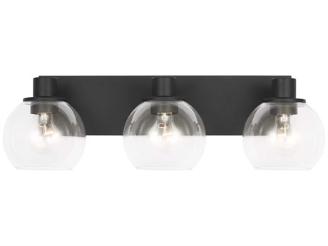 Generation Lighting Rito 3-Light Midnight Black Vanity Light