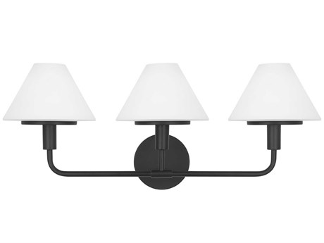 Generation Lighting Mendota 3-Light Midnight Black Vanity Light