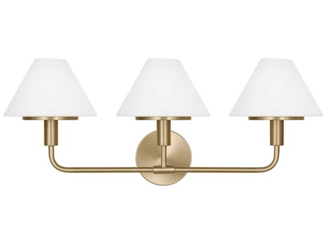 Generation Lighting Mendota 3-Light Satin Brass Vanity Light