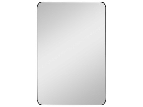 Generation Lighting Planer Midnight Black Rectangular Wall Mirror