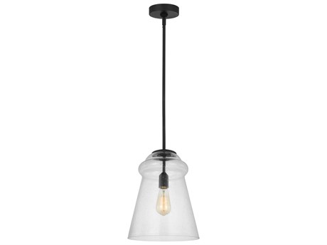 Generation Lighting Loras 1-Light Midnight Black Bell Mini Pendant