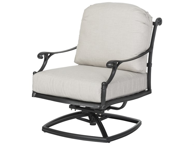 Gensun Michigan Cast Aluminum Swivel Rocking Outdoor Patio Lounge Chair - Welded - No Cushion