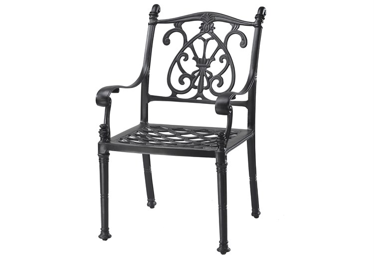 Gensun Florence Cast Aluminum Cushion Dining Arm Chair