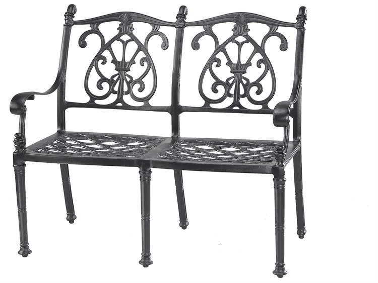 Gensun Florence Cast Aluminum Cushion Bench