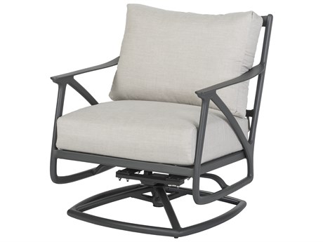 Gensun Amari Aluminum Carbon Swivel Rocker Lounge Chair - No Cushion