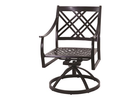 Gensun Edge Aluminum Swivel Rocker Dining Arm Chair
