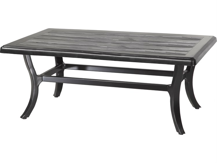 Gensun Lattice Aluminum 44''W x 27''D Rectangular Coffee Table