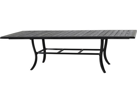 Gensun Lattice Cast Aluminum 79-114''W x 44''D Rectangular Extension Dining Table