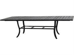 Gensun Lattice Cast Aluminum 79-114''W x 44''D Rectangular Extension Dining Table
